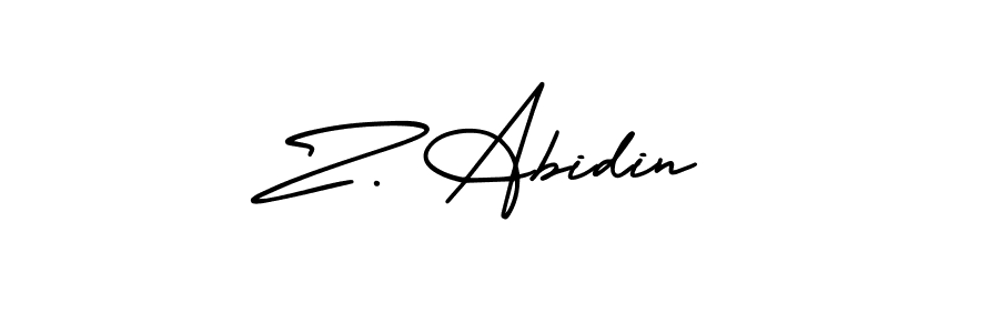 Check out images of Autograph of Z. Abidin name. Actor Z. Abidin Signature Style. AmerikaSignatureDemo-Regular is a professional sign style online. Z. Abidin signature style 3 images and pictures png