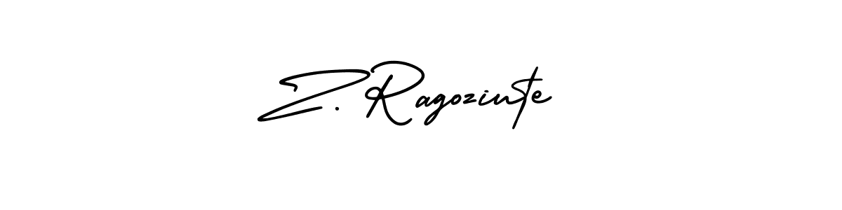 if you are searching for the best signature style for your name Z. Ragoziute. so please give up your signature search. here we have designed multiple signature styles  using AmerikaSignatureDemo-Regular. Z. Ragoziute signature style 3 images and pictures png