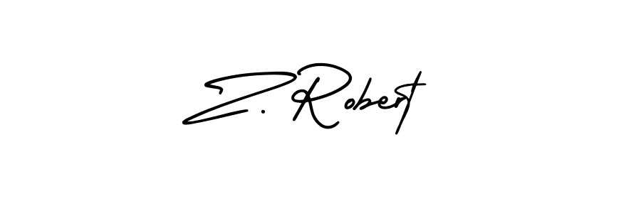 Check out images of Autograph of Z. Robert name. Actor Z. Robert Signature Style. AmerikaSignatureDemo-Regular is a professional sign style online. Z. Robert signature style 3 images and pictures png