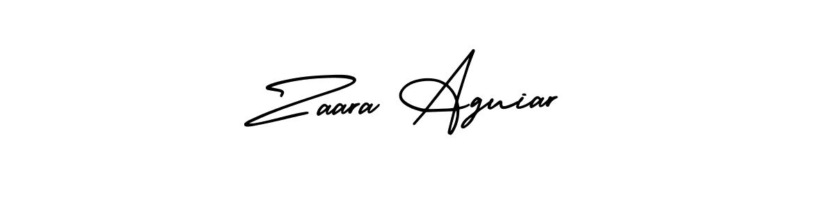 You should practise on your own different ways (AmerikaSignatureDemo-Regular) to write your name (Zaara Aguiar) in signature. don't let someone else do it for you. Zaara Aguiar signature style 3 images and pictures png