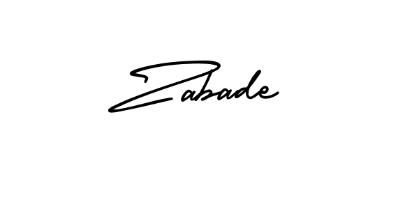 This is the best signature style for the Zabade name. Also you like these signature font (AmerikaSignatureDemo-Regular). Mix name signature. Zabade signature style 3 images and pictures png