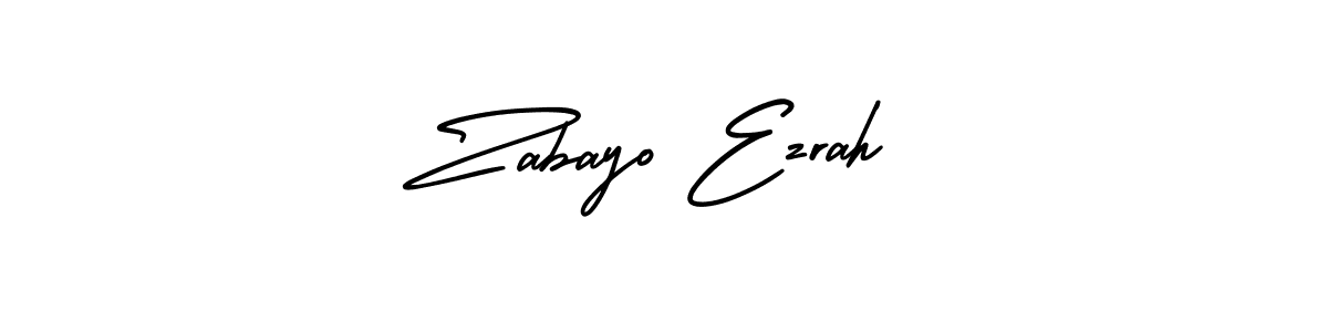 Design your own signature with our free online signature maker. With this signature software, you can create a handwritten (AmerikaSignatureDemo-Regular) signature for name Zabayo Ezrah. Zabayo Ezrah signature style 3 images and pictures png