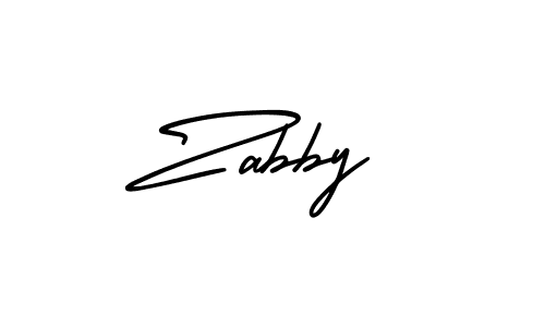 if you are searching for the best signature style for your name Zabby. so please give up your signature search. here we have designed multiple signature styles  using AmerikaSignatureDemo-Regular. Zabby signature style 3 images and pictures png