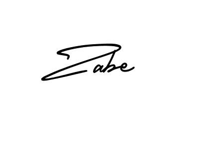 Design your own signature with our free online signature maker. With this signature software, you can create a handwritten (AmerikaSignatureDemo-Regular) signature for name Zabe. Zabe signature style 3 images and pictures png