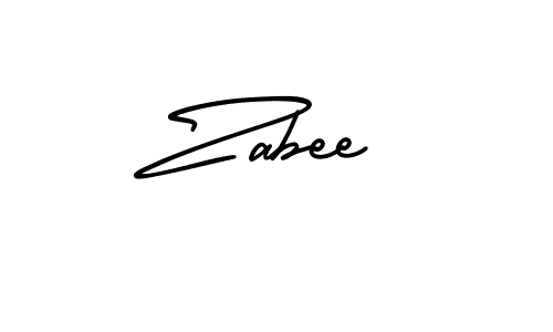 Also we have Zabee name is the best signature style. Create professional handwritten signature collection using AmerikaSignatureDemo-Regular autograph style. Zabee signature style 3 images and pictures png