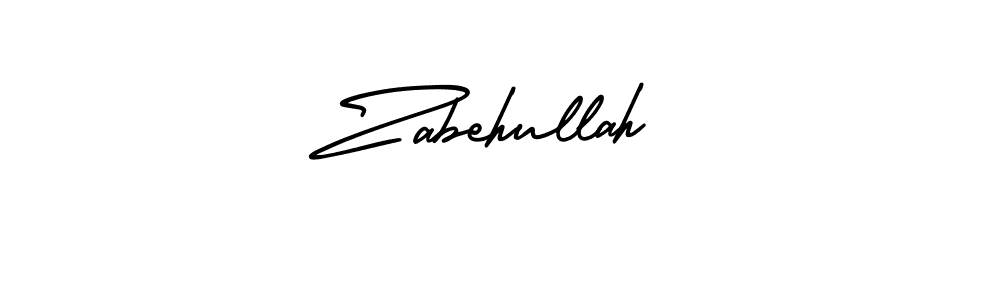 Make a short Zabehullah signature style. Manage your documents anywhere anytime using AmerikaSignatureDemo-Regular. Create and add eSignatures, submit forms, share and send files easily. Zabehullah signature style 3 images and pictures png