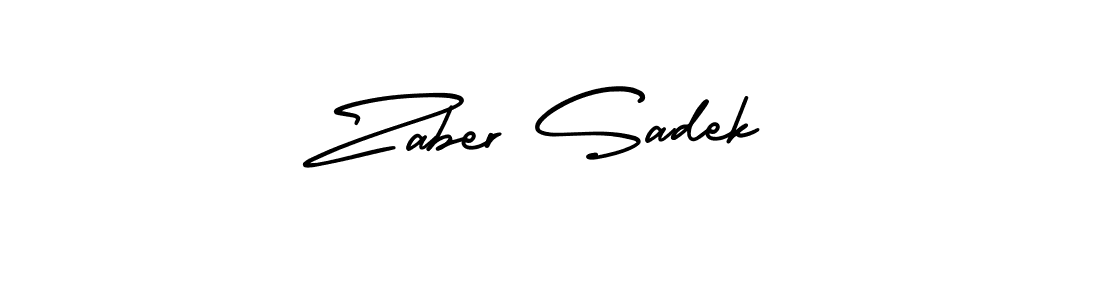 if you are searching for the best signature style for your name Zaber Sadek. so please give up your signature search. here we have designed multiple signature styles  using AmerikaSignatureDemo-Regular. Zaber Sadek signature style 3 images and pictures png