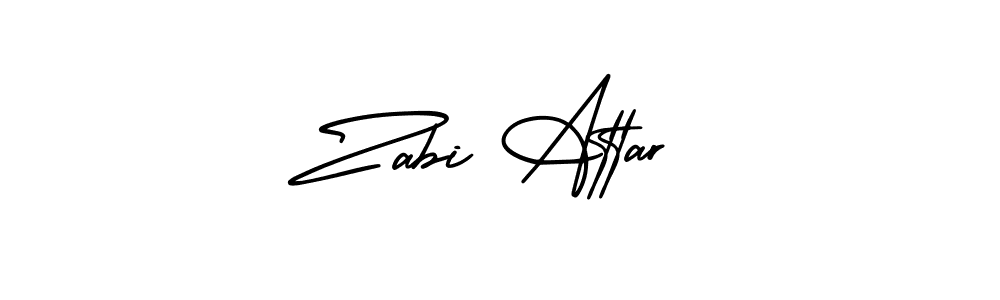 Similarly AmerikaSignatureDemo-Regular is the best handwritten signature design. Signature creator online .You can use it as an online autograph creator for name Zabi Attar. Zabi Attar signature style 3 images and pictures png