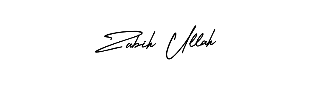 How to Draw Zabih Ullah signature style? AmerikaSignatureDemo-Regular is a latest design signature styles for name Zabih Ullah. Zabih Ullah signature style 3 images and pictures png