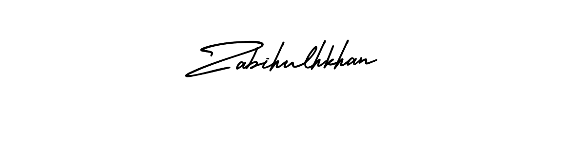 Make a beautiful signature design for name Zabihulhkhan. With this signature (AmerikaSignatureDemo-Regular) style, you can create a handwritten signature for free. Zabihulhkhan signature style 3 images and pictures png