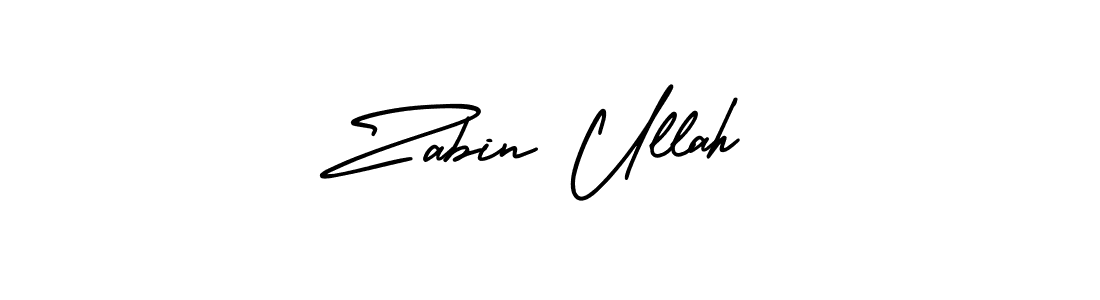 This is the best signature style for the Zabin Ullah name. Also you like these signature font (AmerikaSignatureDemo-Regular). Mix name signature. Zabin Ullah signature style 3 images and pictures png
