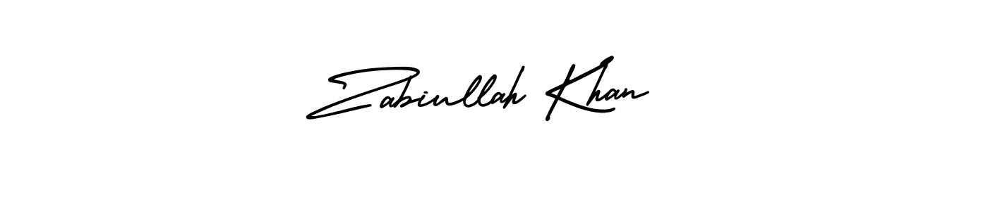 Design your own signature with our free online signature maker. With this signature software, you can create a handwritten (AmerikaSignatureDemo-Regular) signature for name Zabiullah Khan. Zabiullah Khan signature style 3 images and pictures png