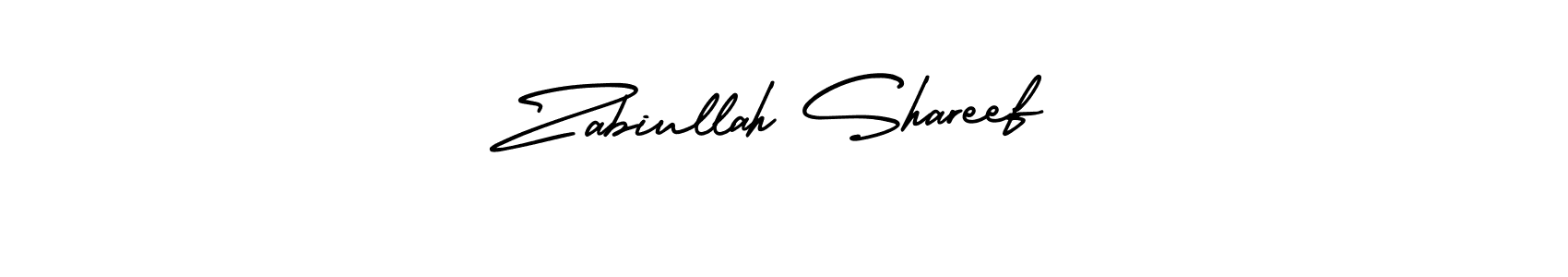 Create a beautiful signature design for name Zabiullah Shareef. With this signature (AmerikaSignatureDemo-Regular) fonts, you can make a handwritten signature for free. Zabiullah Shareef signature style 3 images and pictures png