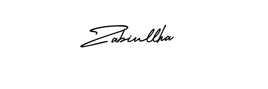 Use a signature maker to create a handwritten signature online. With this signature software, you can design (AmerikaSignatureDemo-Regular) your own signature for name Zabiullha. Zabiullha signature style 3 images and pictures png