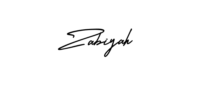 Also You can easily find your signature by using the search form. We will create Zabiyah name handwritten signature images for you free of cost using AmerikaSignatureDemo-Regular sign style. Zabiyah signature style 3 images and pictures png