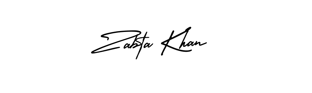 Zabta Khan stylish signature style. Best Handwritten Sign (AmerikaSignatureDemo-Regular) for my name. Handwritten Signature Collection Ideas for my name Zabta Khan. Zabta Khan signature style 3 images and pictures png