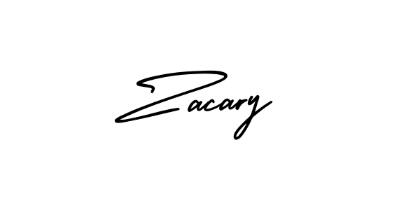 The best way (AmerikaSignatureDemo-Regular) to make a short signature is to pick only two or three words in your name. The name Zacary include a total of six letters. For converting this name. Zacary signature style 3 images and pictures png