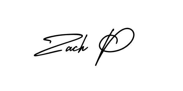 How to make Zach P signature? AmerikaSignatureDemo-Regular is a professional autograph style. Create handwritten signature for Zach P name. Zach P signature style 3 images and pictures png