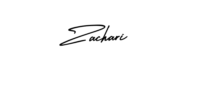 You should practise on your own different ways (AmerikaSignatureDemo-Regular) to write your name (Zachari) in signature. don't let someone else do it for you. Zachari signature style 3 images and pictures png