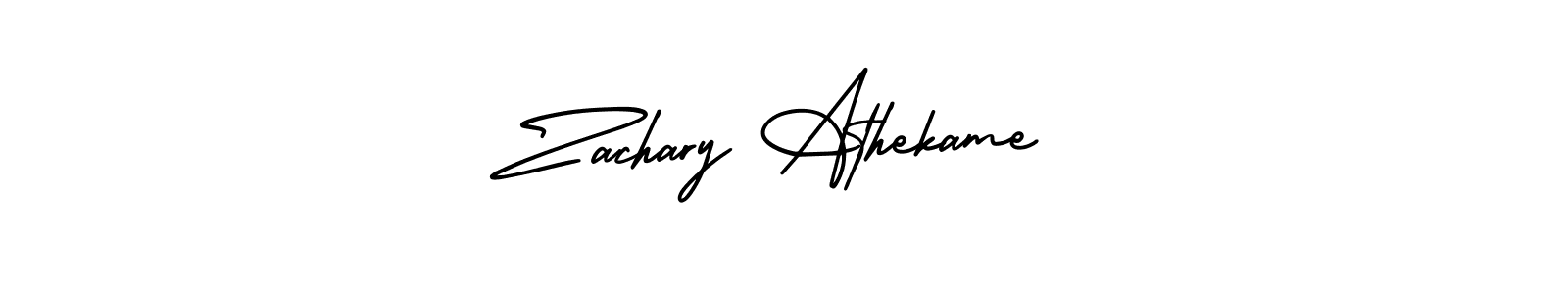 Best and Professional Signature Style for Zachary Athekame. AmerikaSignatureDemo-Regular Best Signature Style Collection. Zachary Athekame signature style 3 images and pictures png