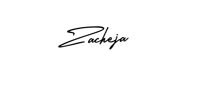 Zacheja stylish signature style. Best Handwritten Sign (AmerikaSignatureDemo-Regular) for my name. Handwritten Signature Collection Ideas for my name Zacheja. Zacheja signature style 3 images and pictures png