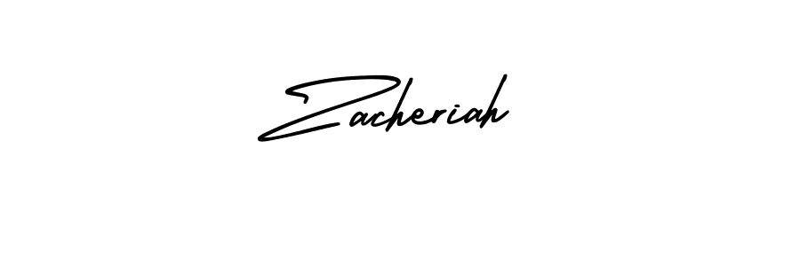 The best way (AmerikaSignatureDemo-Regular) to make a short signature is to pick only two or three words in your name. The name Zacheriah include a total of six letters. For converting this name. Zacheriah signature style 3 images and pictures png