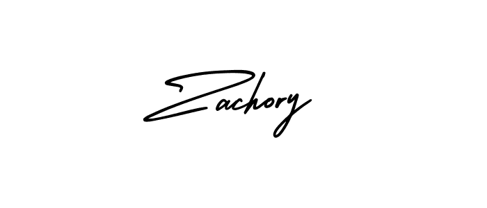 How to make Zachory name signature. Use AmerikaSignatureDemo-Regular style for creating short signs online. This is the latest handwritten sign. Zachory signature style 3 images and pictures png