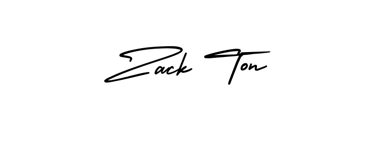 How to make Zack Ton signature? AmerikaSignatureDemo-Regular is a professional autograph style. Create handwritten signature for Zack Ton name. Zack Ton signature style 3 images and pictures png