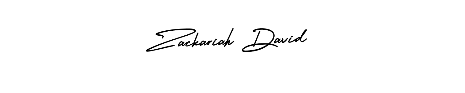 Zackariah David stylish signature style. Best Handwritten Sign (AmerikaSignatureDemo-Regular) for my name. Handwritten Signature Collection Ideas for my name Zackariah David. Zackariah David signature style 3 images and pictures png