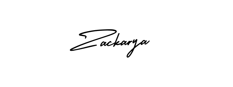 The best way (AmerikaSignatureDemo-Regular) to make a short signature is to pick only two or three words in your name. The name Zackarya include a total of six letters. For converting this name. Zackarya signature style 3 images and pictures png