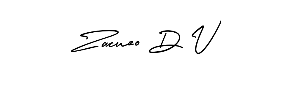 if you are searching for the best signature style for your name Zacuzo D V. so please give up your signature search. here we have designed multiple signature styles  using AmerikaSignatureDemo-Regular. Zacuzo D V signature style 3 images and pictures png