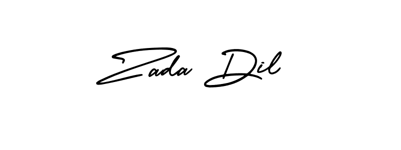 How to make Zada Dil signature? AmerikaSignatureDemo-Regular is a professional autograph style. Create handwritten signature for Zada Dil name. Zada Dil signature style 3 images and pictures png