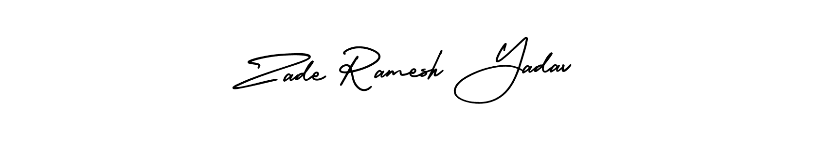 It looks lik you need a new signature style for name Zade Ramesh Yadav. Design unique handwritten (AmerikaSignatureDemo-Regular) signature with our free signature maker in just a few clicks. Zade Ramesh Yadav signature style 3 images and pictures png