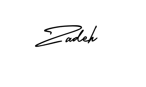 You should practise on your own different ways (AmerikaSignatureDemo-Regular) to write your name (Zadeh) in signature. don't let someone else do it for you. Zadeh signature style 3 images and pictures png