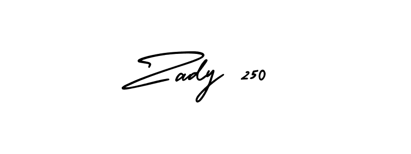 Zady 250 stylish signature style. Best Handwritten Sign (AmerikaSignatureDemo-Regular) for my name. Handwritten Signature Collection Ideas for my name Zady 250. Zady 250 signature style 3 images and pictures png