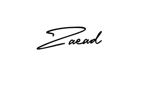 Make a beautiful signature design for name Zaead. With this signature (AmerikaSignatureDemo-Regular) style, you can create a handwritten signature for free. Zaead signature style 3 images and pictures png