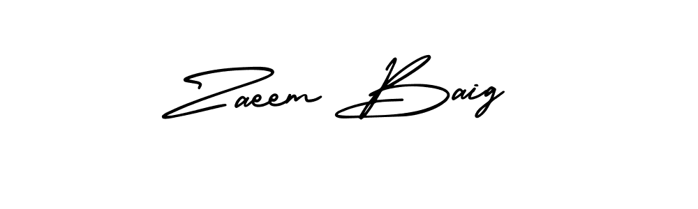 How to Draw Zaeem Baig signature style? AmerikaSignatureDemo-Regular is a latest design signature styles for name Zaeem Baig. Zaeem Baig signature style 3 images and pictures png