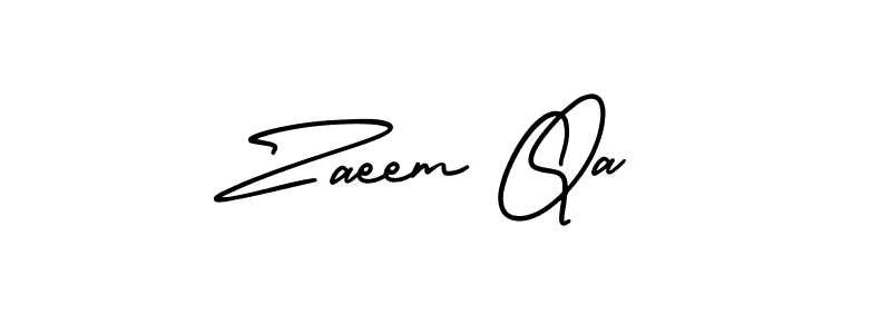 It looks lik you need a new signature style for name Zaeem Qa. Design unique handwritten (AmerikaSignatureDemo-Regular) signature with our free signature maker in just a few clicks. Zaeem Qa signature style 3 images and pictures png