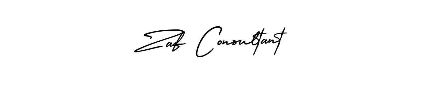 This is the best signature style for the Zaf Consultant name. Also you like these signature font (AmerikaSignatureDemo-Regular). Mix name signature. Zaf Consultant signature style 3 images and pictures png
