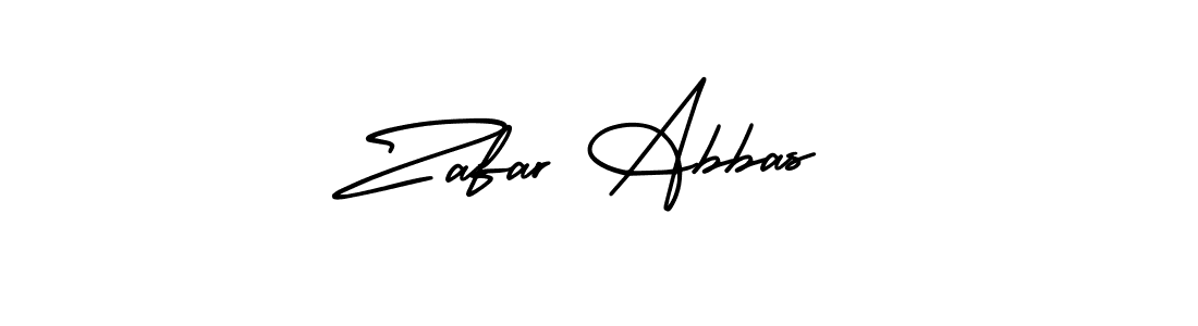 The best way (AmerikaSignatureDemo-Regular) to make a short signature is to pick only two or three words in your name. The name Zafar Abbas include a total of six letters. For converting this name. Zafar Abbas signature style 3 images and pictures png