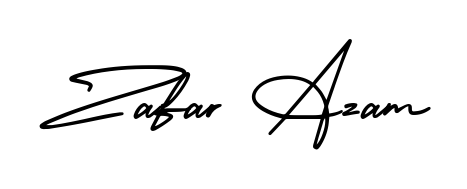 A dynamic signature style for Zafar Azam using AmerikaSignatureDemo-Regular script. Designed to look authentic, handwritten, and professional. Zafar Azam signature style 3 images and pictures png
