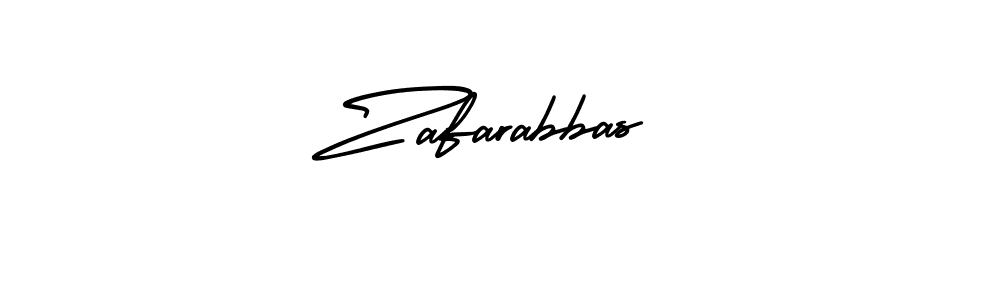 You should practise on your own different ways (AmerikaSignatureDemo-Regular) to write your name (Zafarabbas) in signature. don't let someone else do it for you. Zafarabbas signature style 3 images and pictures png