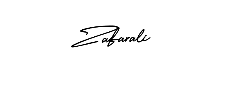 How to make Zafarali name signature. Use AmerikaSignatureDemo-Regular style for creating short signs online. This is the latest handwritten sign. Zafarali signature style 3 images and pictures png