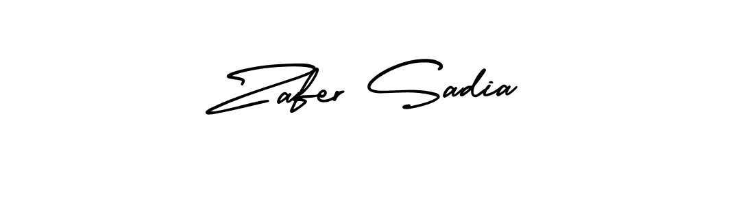It looks lik you need a new signature style for name Zafer Sadia. Design unique handwritten (AmerikaSignatureDemo-Regular) signature with our free signature maker in just a few clicks. Zafer Sadia signature style 3 images and pictures png