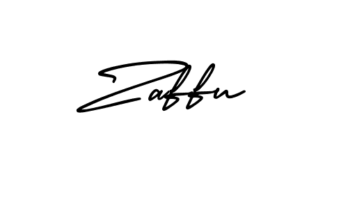 How to make Zaffu signature? AmerikaSignatureDemo-Regular is a professional autograph style. Create handwritten signature for Zaffu name. Zaffu signature style 3 images and pictures png