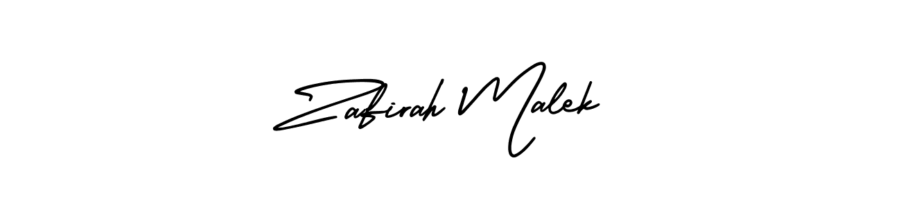 This is the best signature style for the Zafirah Malek name. Also you like these signature font (AmerikaSignatureDemo-Regular). Mix name signature. Zafirah Malek signature style 3 images and pictures png