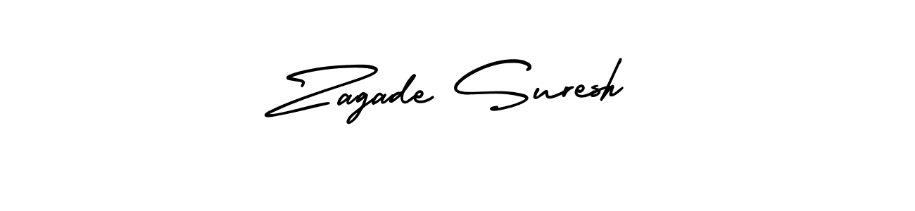 How to Draw Zagade Suresh signature style? AmerikaSignatureDemo-Regular is a latest design signature styles for name Zagade Suresh. Zagade Suresh signature style 3 images and pictures png