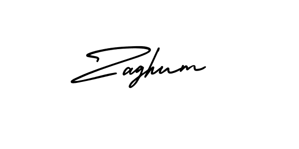 Create a beautiful signature design for name Zaghum. With this signature (AmerikaSignatureDemo-Regular) fonts, you can make a handwritten signature for free. Zaghum signature style 3 images and pictures png