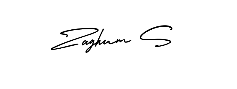 if you are searching for the best signature style for your name Zaghum S. so please give up your signature search. here we have designed multiple signature styles  using AmerikaSignatureDemo-Regular. Zaghum S signature style 3 images and pictures png