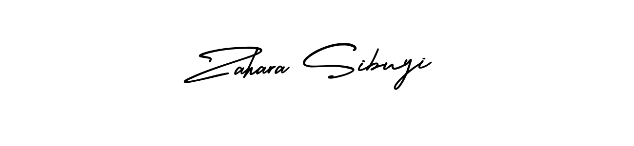 Design your own signature with our free online signature maker. With this signature software, you can create a handwritten (AmerikaSignatureDemo-Regular) signature for name Zahara Sibuyi. Zahara Sibuyi signature style 3 images and pictures png
